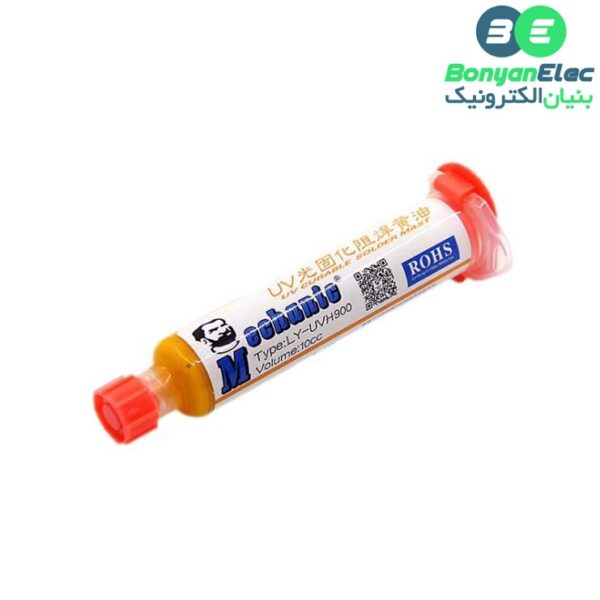 رنگ محافظ مدار چاپی UV زرد 10cc مارک Mechanic