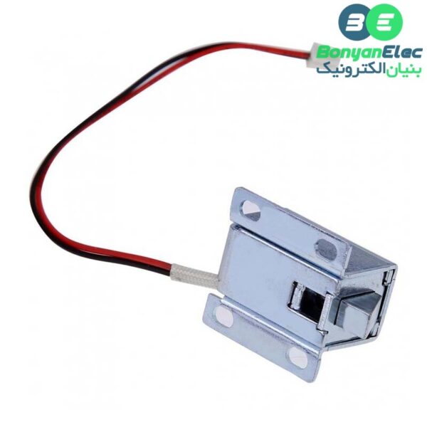 قفل الکترونیکی درب 12 ولتی Solenoid Lock مدل Push-Pull زبانه ای کوچک