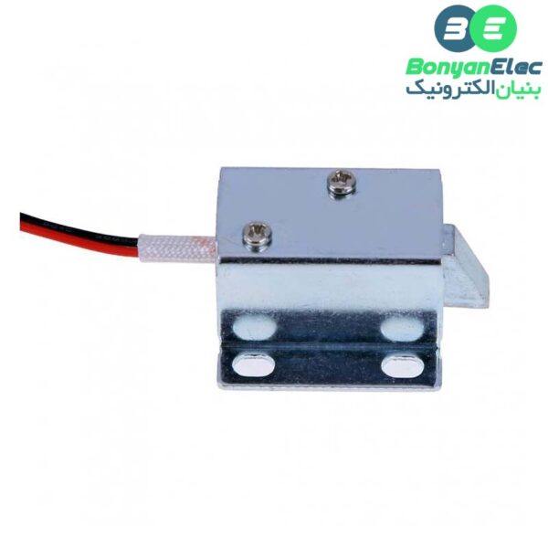 قفل الکترونیکی درب 12 ولتی Solenoid Lock مدل Push-Pull زبانه ای کوچک